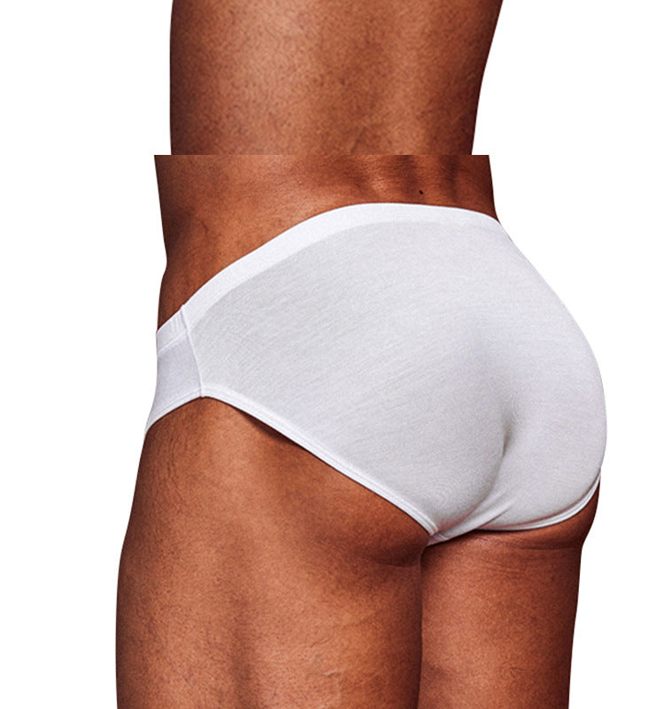 METOIN Men's Modal Triangle Briefs Pack of 3 - Low Rise Solid Color Sports Fit (AD315)