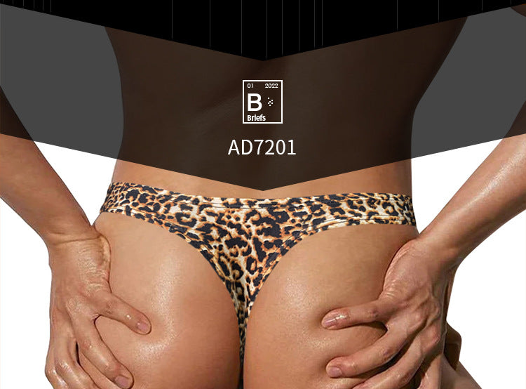 METOIN Men's Leopard Print Thong - Bold Low Rise Design (AD745)