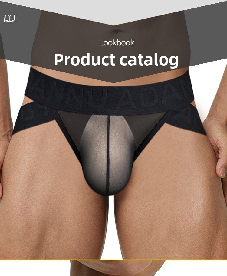 METOIN Comfortable Seamless Low Waist Butt Lifting Sports Elastic Underwear Athletic Triangle Briefs (AD772)