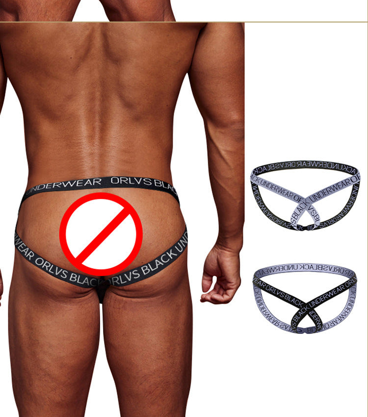 METOIN Men's Thong Underwear Athletic Low Rise Breathable Cotton Stretch Briefs (OR6261)