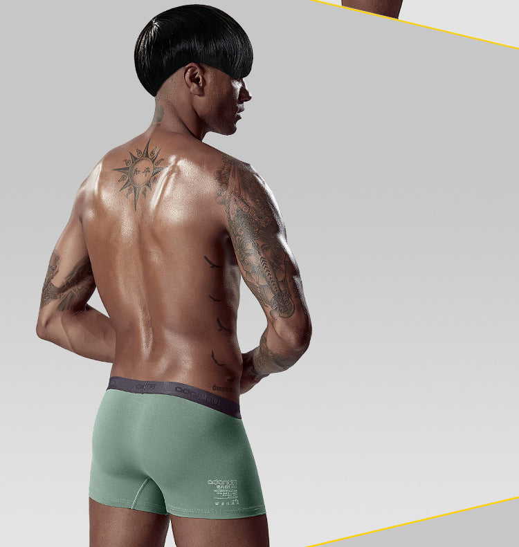 METOIN Men’s Modal Underwear Boxer Briefs Ice Silk Feel Breathable Comfortable Low Rise Stretchy ... (AD306)