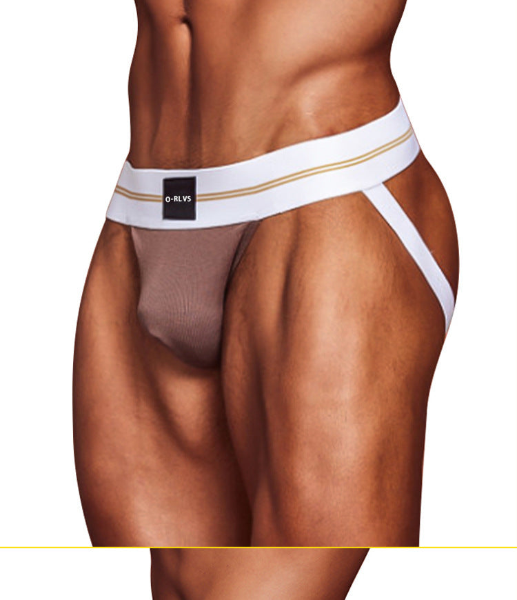 METOIN Men's Tanga Underwear Modal Fabric Low Rise Athletic Thong with Lifting Effect and Enhanced Bu... (OR6108)