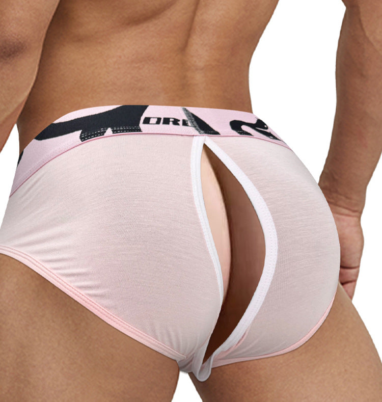 METOIN Men's Removable Pouch Underwear with Snake Print Waistband Daily Wear Breathable Comfortab... (OR6413)
