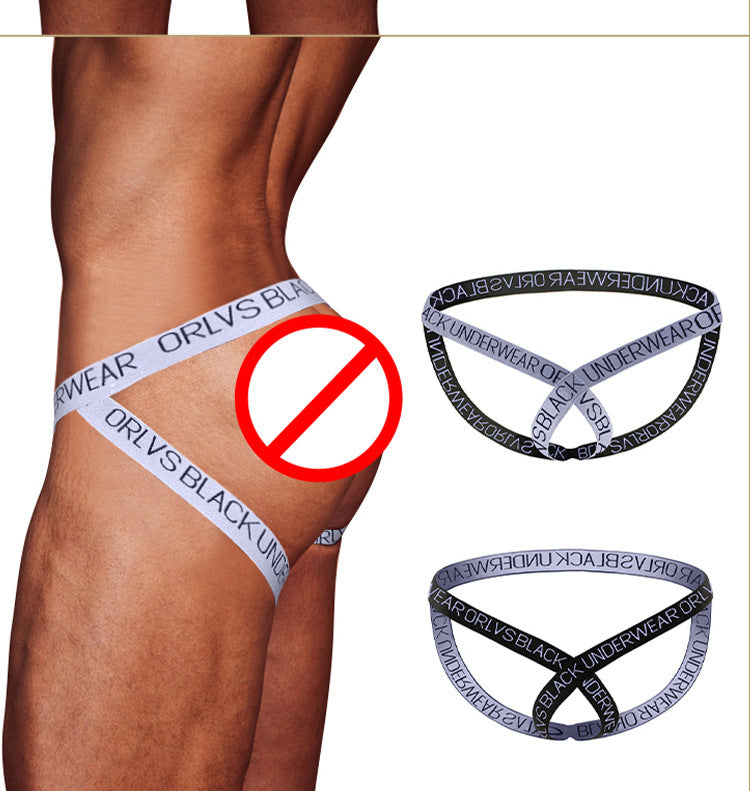 METOIN Men's Thong Underwear Athletic Low Rise Breathable Cotton Stretch Briefs (OR6261)