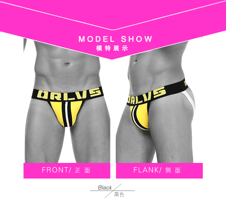 METOIN Men's Athletic Thong Underwear Low Rise Breathable Cotton Blend Pack of 3 with Gift Packaging (OR165)