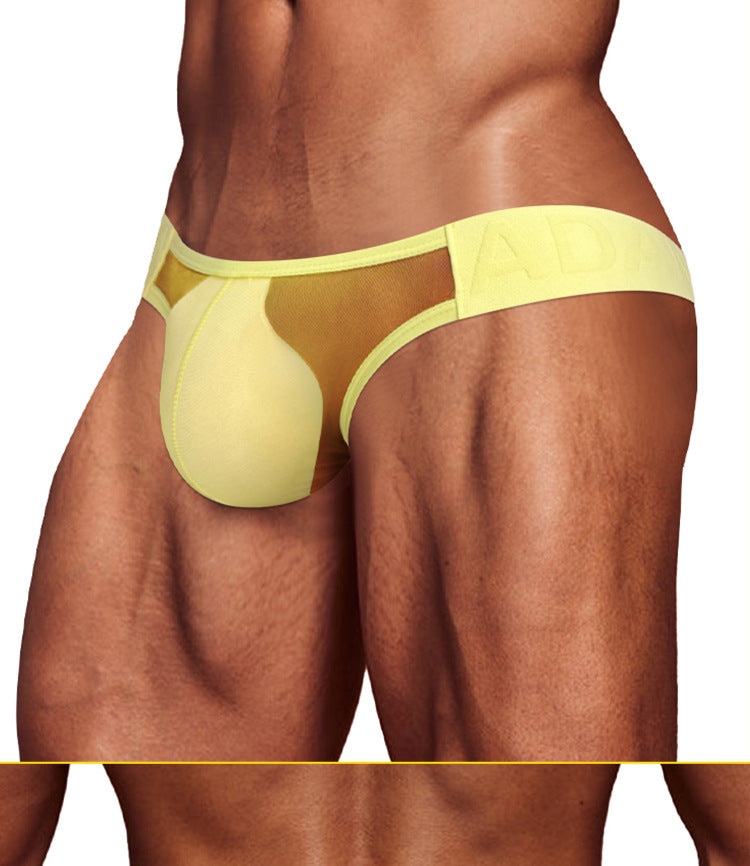 METOIN Men's Thong Underwear Ultra Thin Transparent Pouch No Waistband Butt Lifting Tanga Briefs ... (AD706)