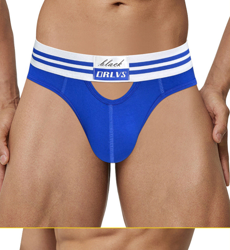 METOIN Ultra Thin High Cut Athletic Men's Briefs with Transparent Pouch Breathable Comfort Fit