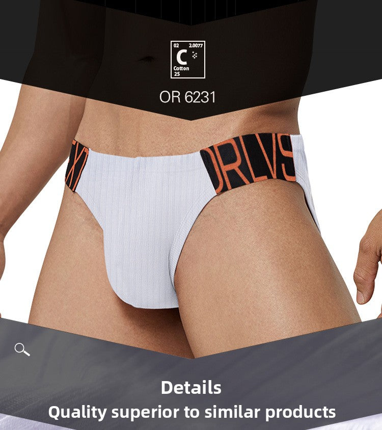 METOIN Premium Men's Breathable Cotton Triangle Underwear with Ergonomic Waistband Comfort Fit St. (OR6231)