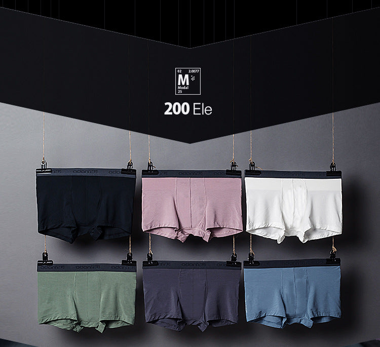 METOIN Men’s Modal Underwear Boxer Briefs Ice Silk Feel Breathable Comfortable Low Rise Stretchy ... (AD306)
