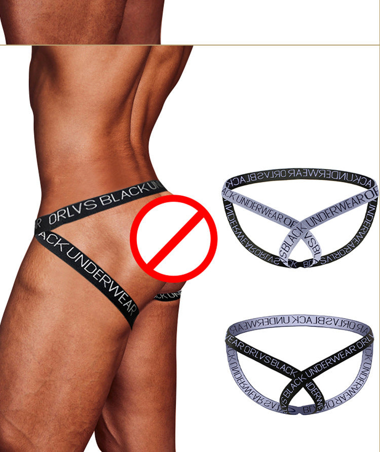 METOIN Men's Thong Underwear Athletic Low Rise Breathable Cotton Stretch Briefs (OR6261)
