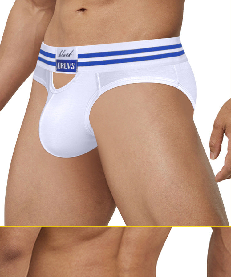 METOIN Ultra Thin High Cut Athletic Men's Briefs with Transparent Pouch Breathable Comfort Fit