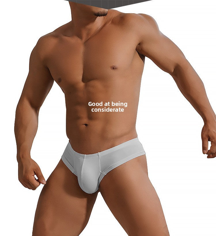 METOIN Men's Modal Athletic Low Rise Bikini Underwear Seamless Breathable Sporty Trunks with Cheeky Fit and Enhanced Support