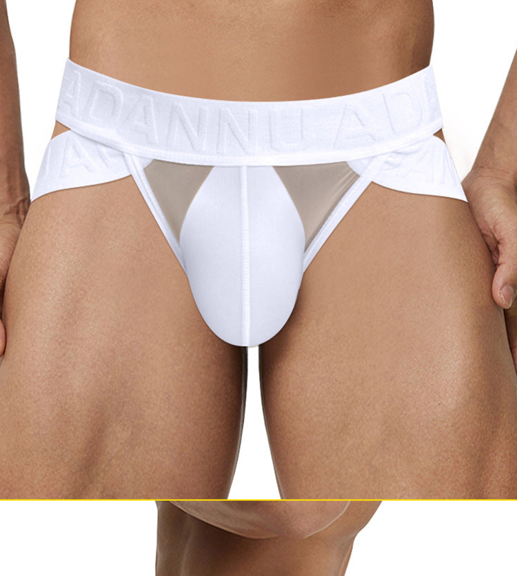 METOIN Comfortable Seamless Low Waist Butt Lifting Sports Elastic Underwear Athletic Triangle Briefs (AD772)