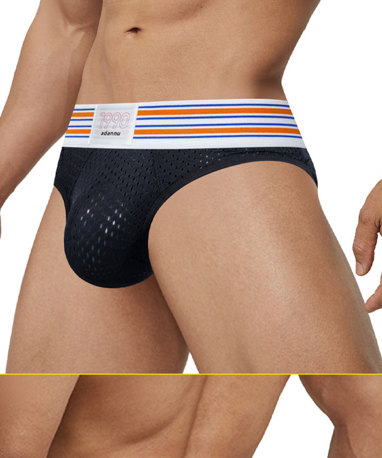 METOIN Men's Breathable Mesh Boxer Briefs with Removable 3D Butt Pads Comfort (AD7530)