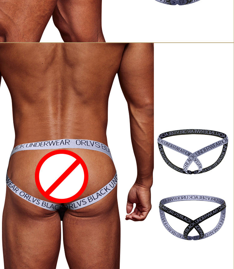 METOIN Men's Thong Underwear Athletic Low Rise Breathable Cotton Stretch Briefs (OR6261)