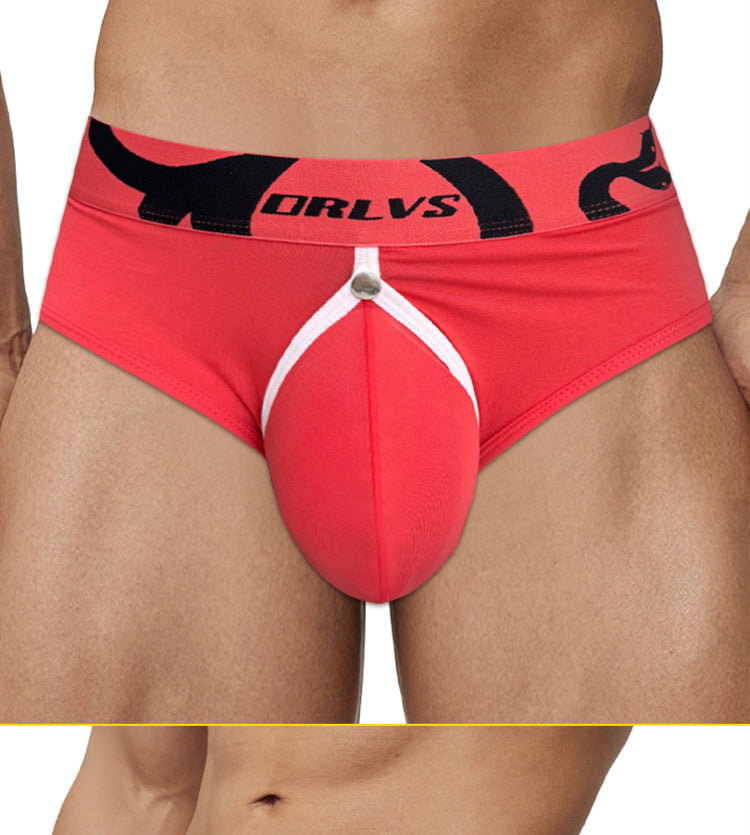 METOIN Men's Removable Pouch Underwear with Snake Print Waistband Daily Wear Breathable Comfortab... (OR6413)