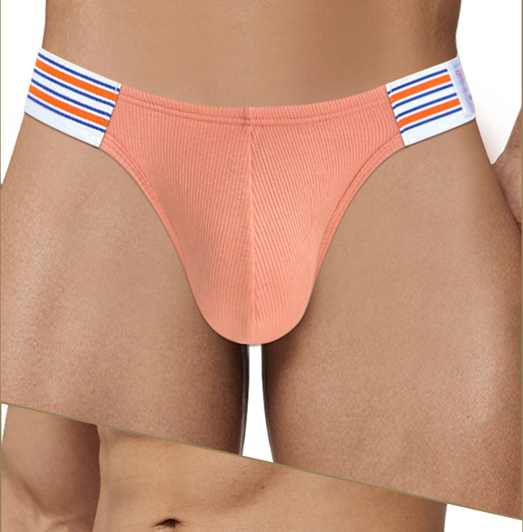 METOIN Men's Athletic Bull Horn High Cut Triangle Briefs Workout Fashionable (AD751)