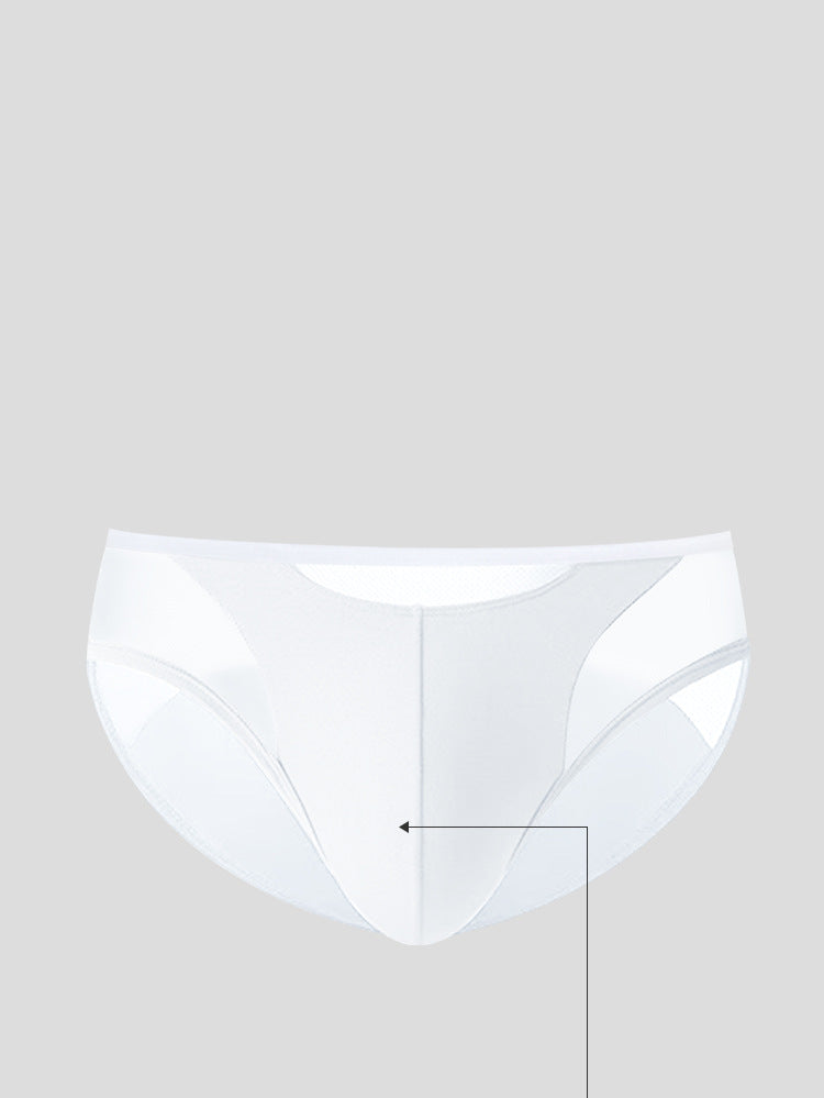 METOIN Men's Premium Seamless Tri-Section Triangle Underwear Breathable Soft Stretch Cotton Blend... (AD311)