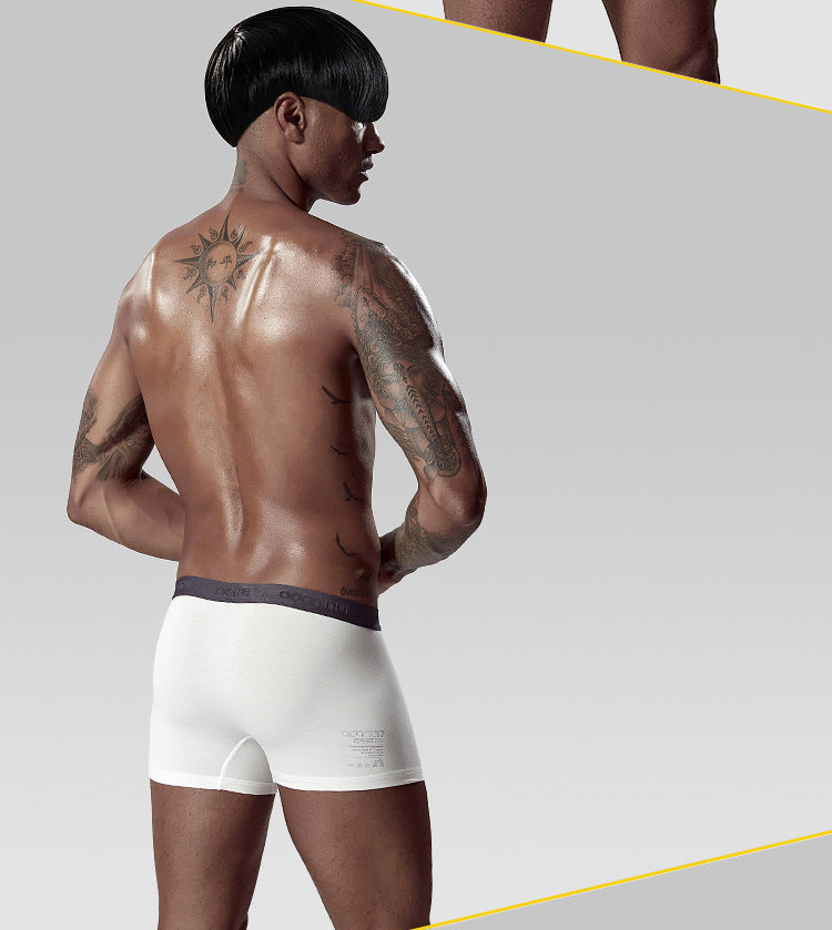 METOIN Men’s Modal Underwear Boxer Briefs Ice Silk Feel Breathable Comfortable Low Rise Stretchy ... (AD306)