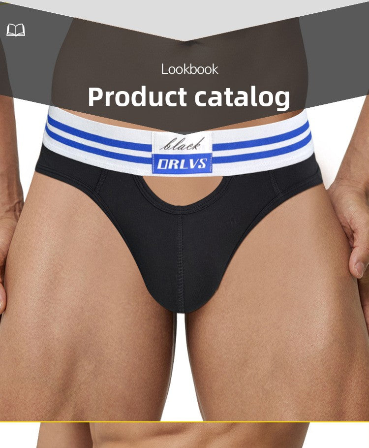 METOIN Ultra Thin High Cut Athletic Men's Briefs with Transparent Pouch Breathable Comfort Fit