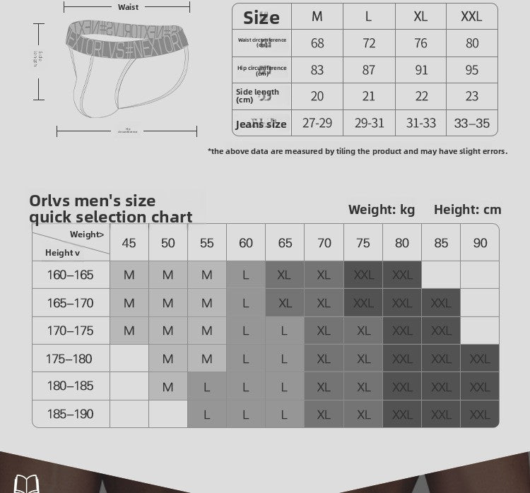 METOIN Men's Athletic High Cut Thong Underwear Breathable Stretchy Cotton Blend Low Rise Minimal (OR696)