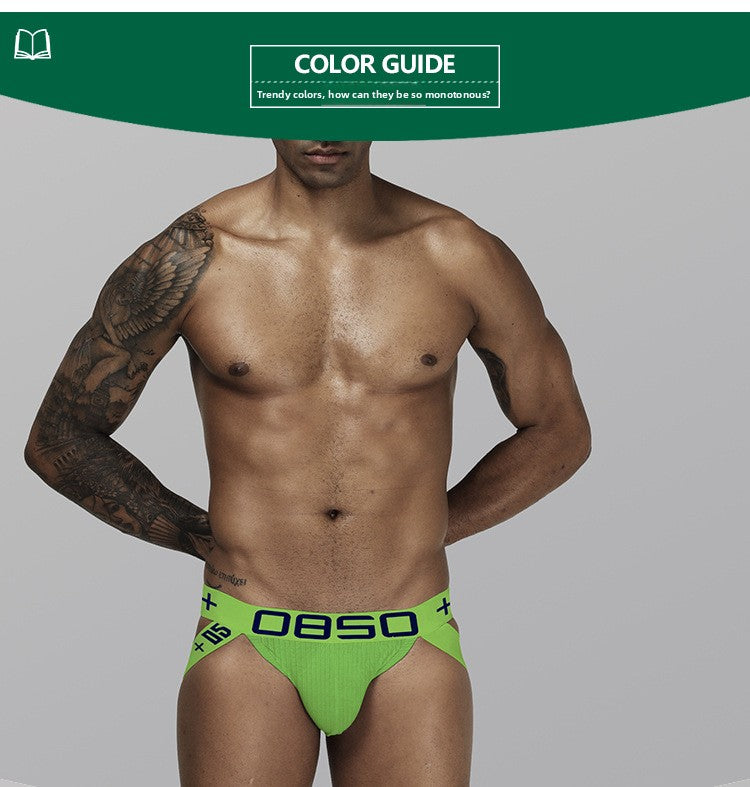 METOIN Men's Athletic Thong Underwear with U-Shaped Front Hollow Design Lift Butt Seamless Backless N... (BS3515)