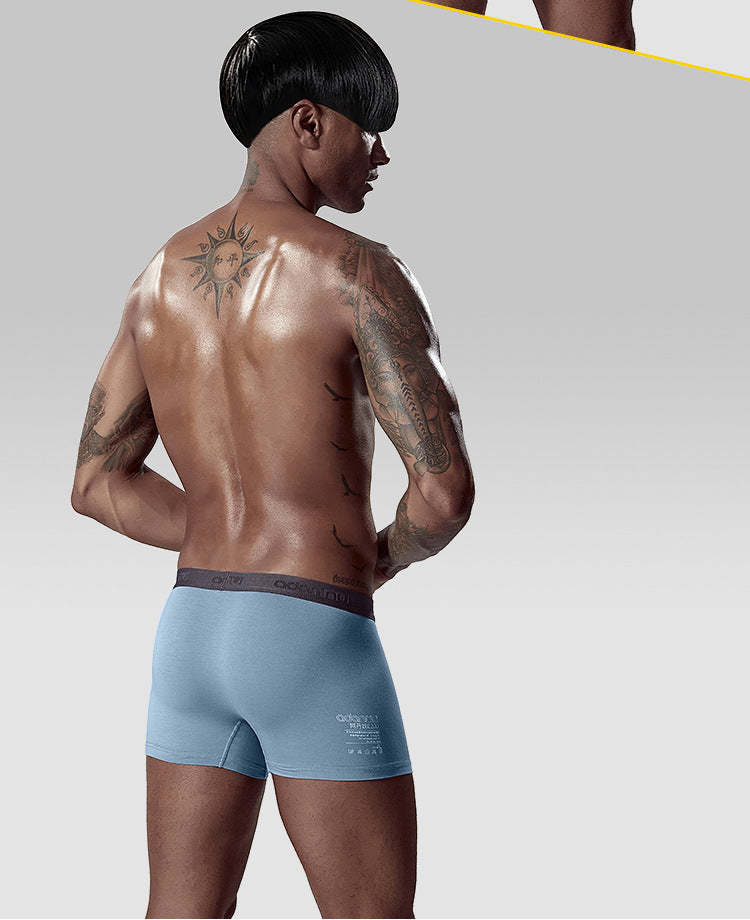 METOIN Men’s Modal Underwear Boxer Briefs Ice Silk Feel Breathable Comfortable Low Rise Stretchy ... (AD306)