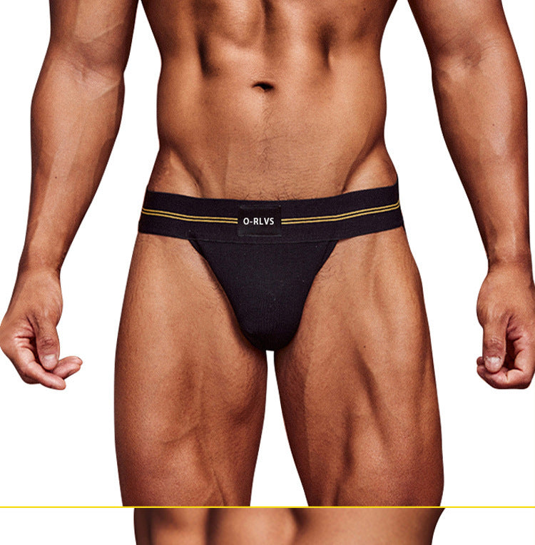 METOIN Men's Tanga Underwear Modal Fabric Low Rise Athletic Thong with Lifting Effect and Enhanced Bu... (OR6108)