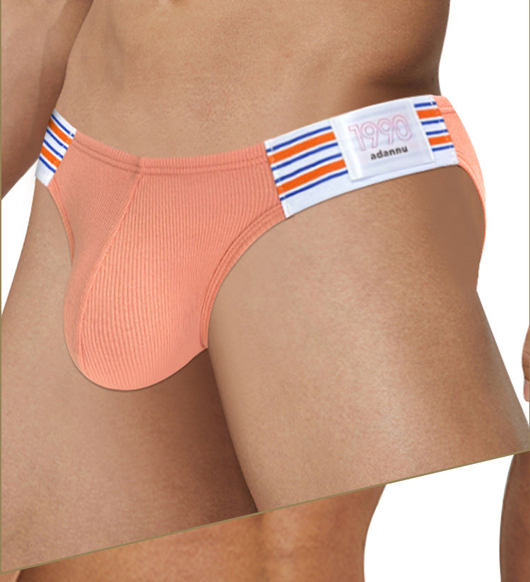METOIN Men's Athletic Bull Horn High Cut Triangle Briefs Workout Fashionable (AD751)