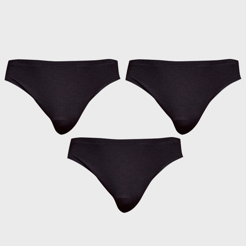 METOIN Men's Modal Triangle Briefs Pack of 3 - Low Rise Solid Color Sports Fit (AD315)