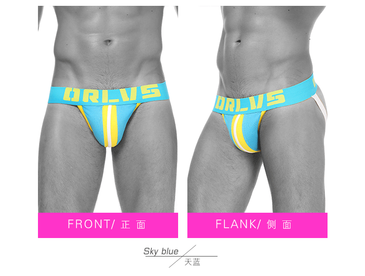 METOIN Men's Athletic Thong Underwear Low Rise Breathable Cotton Blend Pack of 3 with Gift Packaging (OR165)