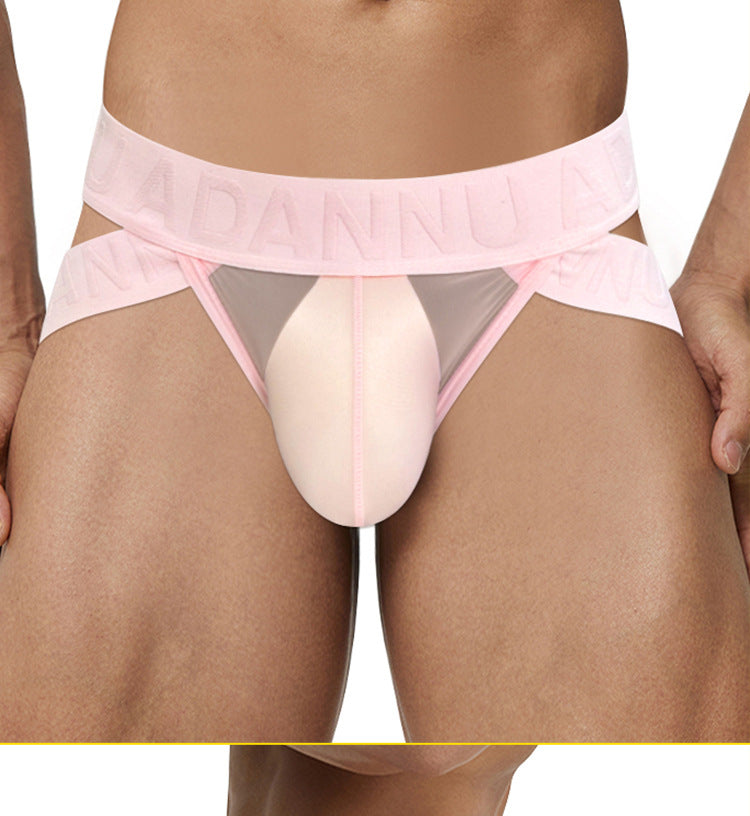 METOIN Comfortable Seamless Low Waist Butt Lifting Sports Elastic Underwear Athletic Triangle Briefs (AD772)