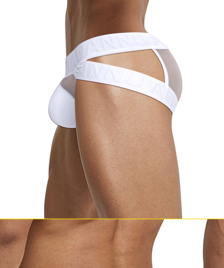 METOIN Comfortable Seamless Low Waist Butt Lifting Sports Elastic Underwear Athletic Triangle Briefs (AD772)