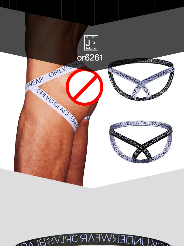METOIN Men's Thong Underwear Athletic Low Rise Breathable Cotton Stretch Briefs (OR6261)