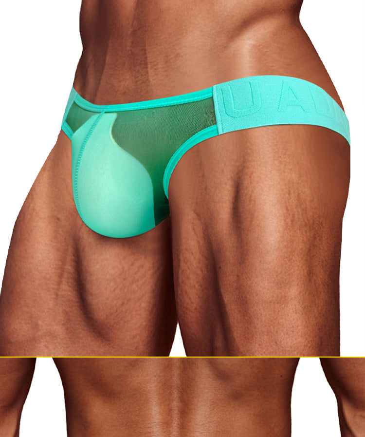 METOIN Men's Thong Underwear Ultra Thin Transparent Pouch No Waistband Butt Lifting Tanga Briefs ... (AD706)