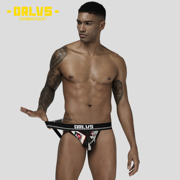 METOIN Men's Ice Silk Printed Thong - Breathable Multi-Color Low Rise - New Arrivals Thong / G-string product image