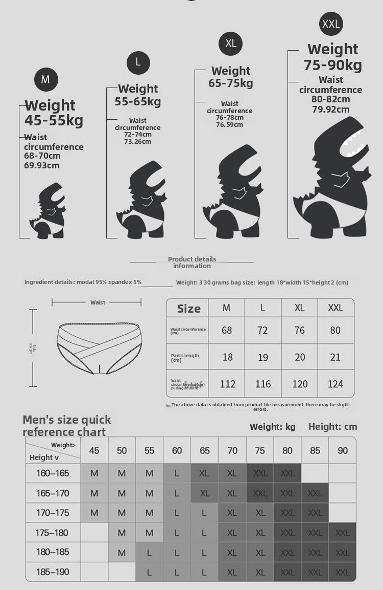 METOIN Men’s Modal Triangle Underwear High Elasticity V Waistband Athletic Minimalist Design (AD323)