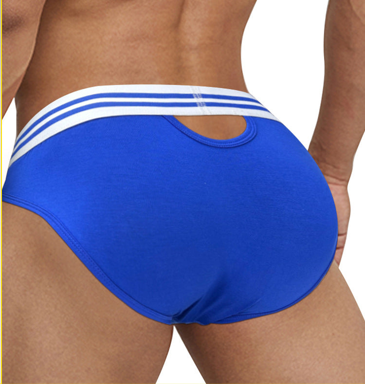 METOIN Ultra Thin High Cut Athletic Men's Briefs with Transparent Pouch Breathable Comfort Fit