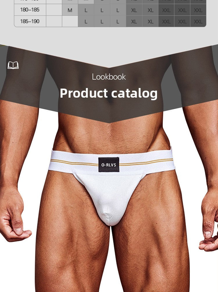 METOIN Men's Tanga Underwear Modal Fabric Low Rise Athletic Thong with Lifting Effect and Enhanced Bu... (OR6108)