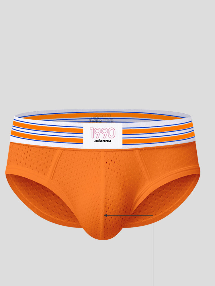 METOIN Men's Breathable Mesh Boxer Briefs with Removable 3D Butt Pads Comfort (AD7530)