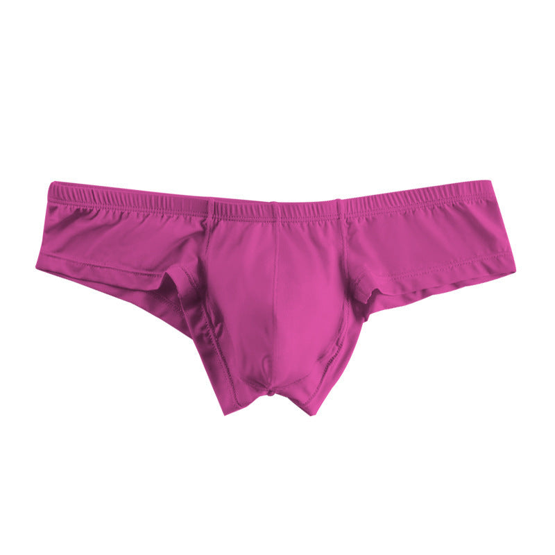 METOIN Men's Modal Athletic Low Rise Bikini Underwear Seamless Breathable Sporty Trunks with Cheeky Fit and Enhanced Support