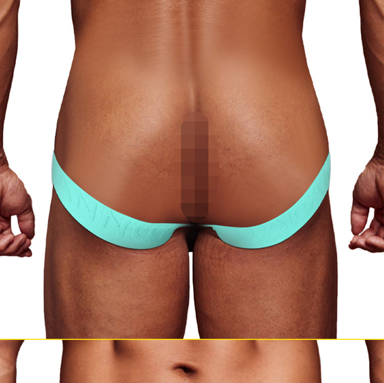 METOIN Men's Thong Underwear Ultra Thin Transparent Pouch No Waistband Butt Lifting Tanga Briefs ... (AD706)