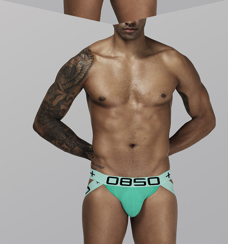 METOIN Men's Athletic Thong Underwear with U-Shaped Front Hollow Design Lift Butt Seamless Backless N... (BS3515)
