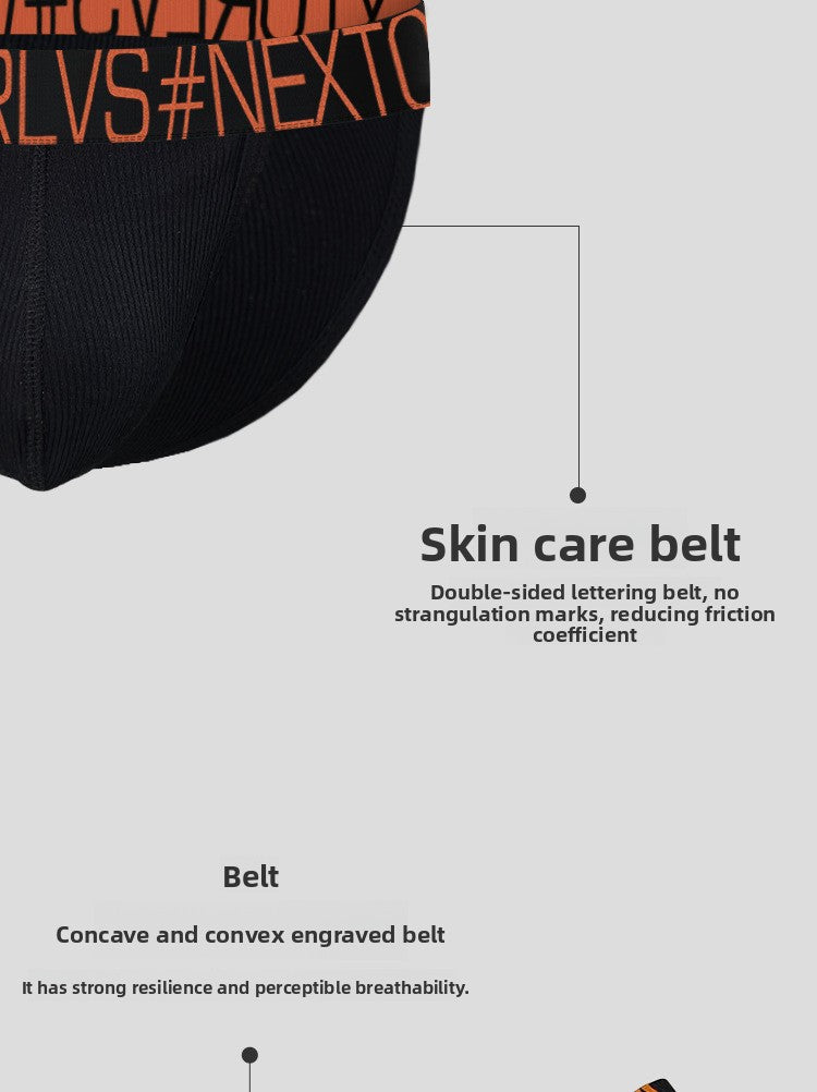 METOIN Men's Athletic High Cut Thong Underwear Breathable Stretchy Cotton Blend Low Rise Minimal (OR696)