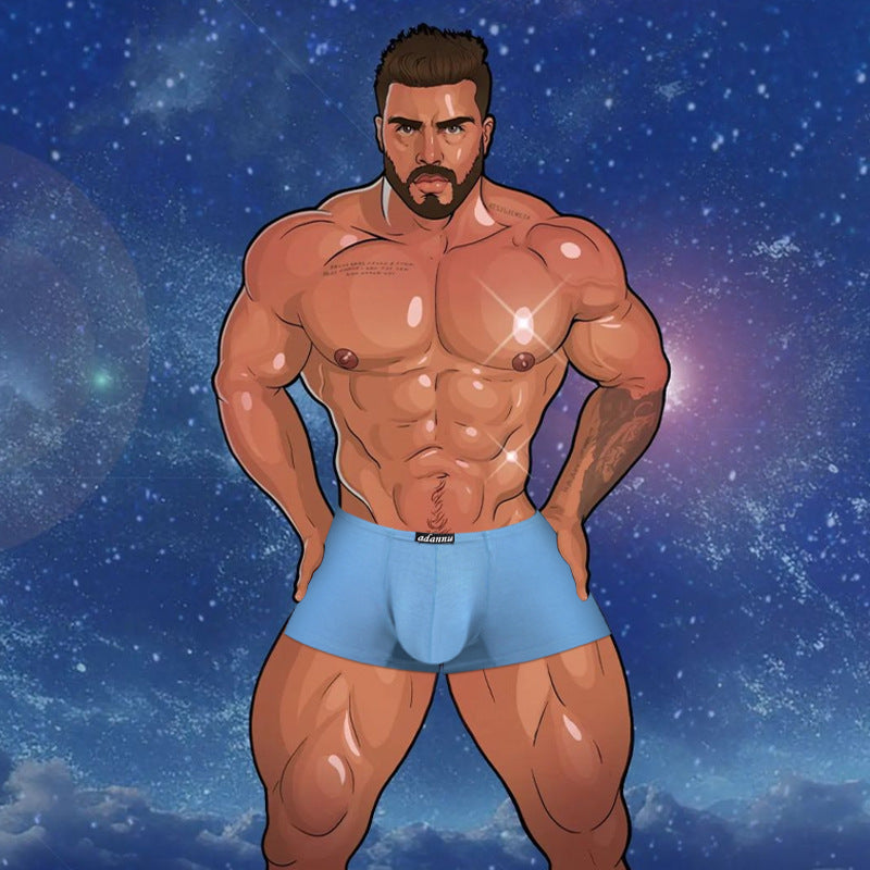 METOIN Men’s Modal Boxer Briefs Ultra Soft Breathable Narrow Waistband Anime Inspired Underwear A... (AD741)