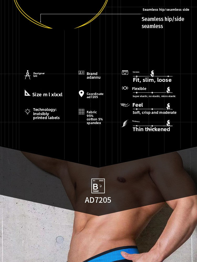 METOIN Men’s Modal Low Rise Bikini Underwear Comfortable Athletic Briefs Breathable Stretchy Fit . (AD7205)