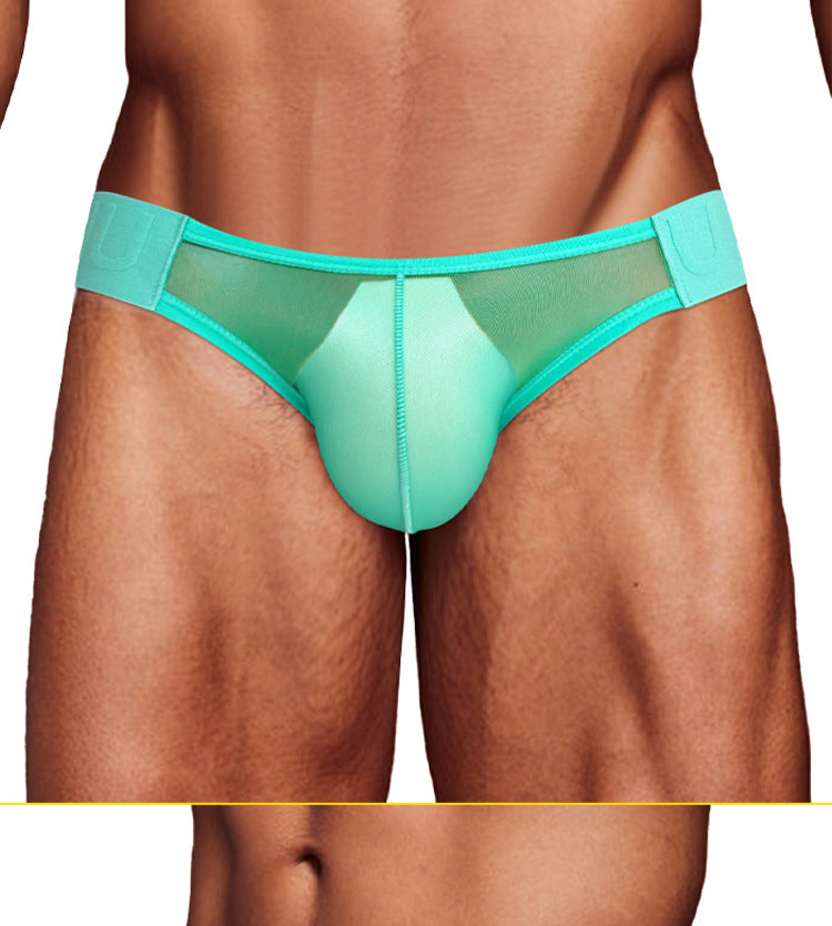 METOIN Men's Thong Underwear Ultra Thin Transparent Pouch No Waistband Butt Lifting Tanga Briefs ... (AD706)