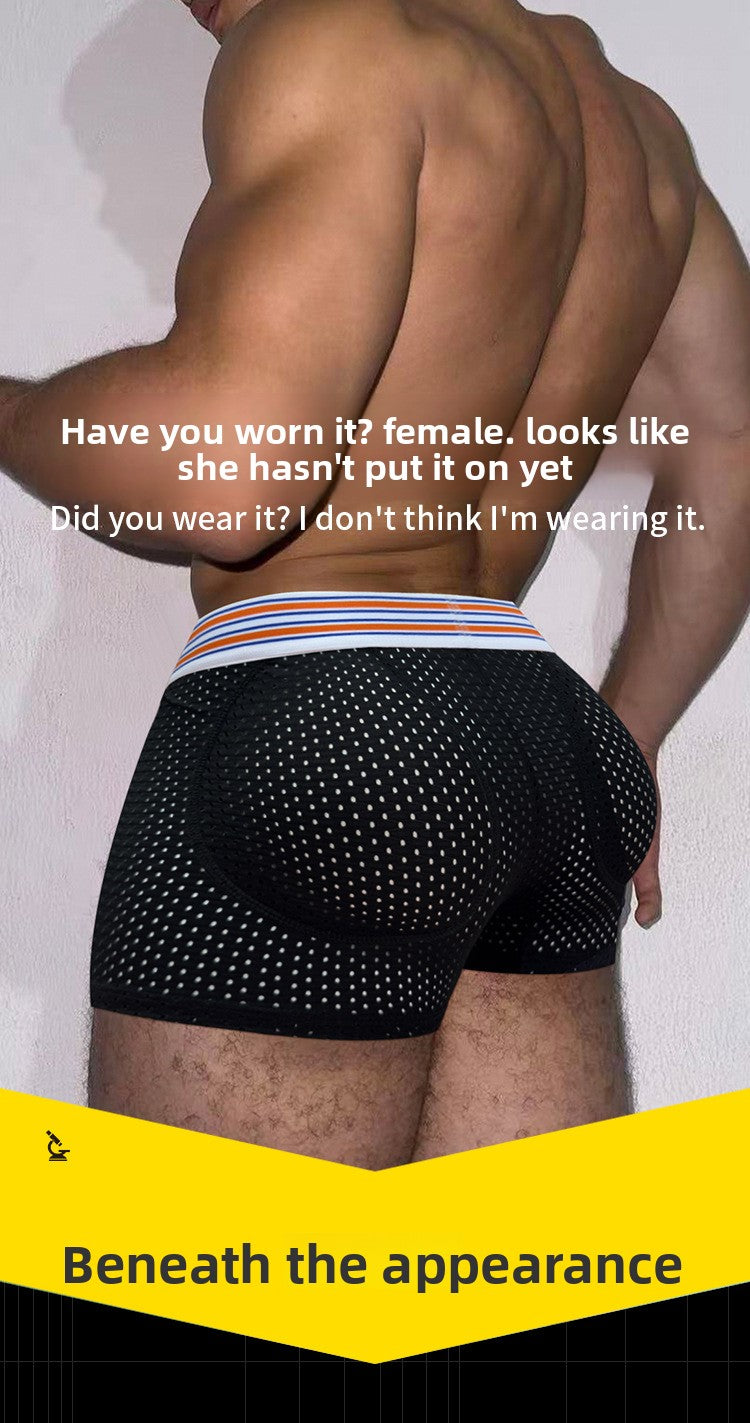 METOIN Men's Athletic Lift Up Butt Briefs with Ultra Breathable Mesh Design (AD7531)
