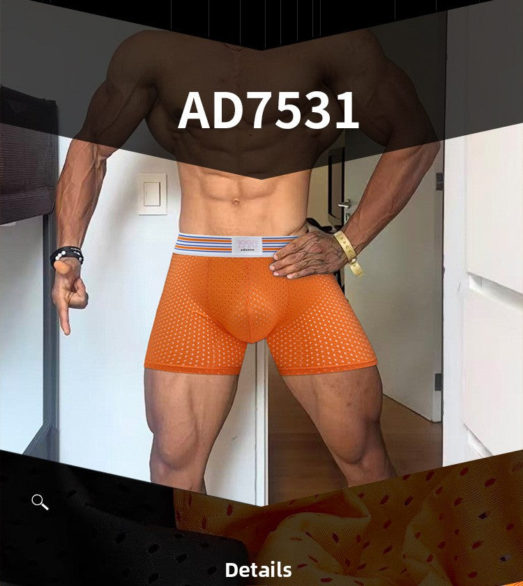 METOIN Men's Athletic Lift Up Butt Briefs with Ultra Breathable Mesh Design (AD7531)