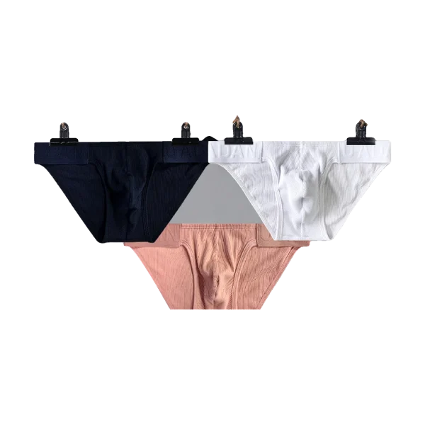 ADANNU Ribbed Cotton Low-Rise Brief — 3-Pack
